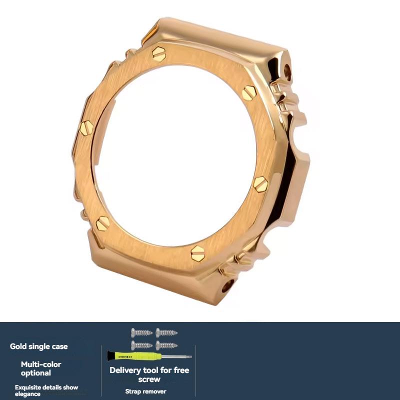 GA2100 Pulseira de Caixa de Metal Para Casio G-SHOCK ga2100 GA2110 GA-B2100 Pulseira de Relógio de Aço Inoxidável Modificação Acessórios de Bisel Sólido