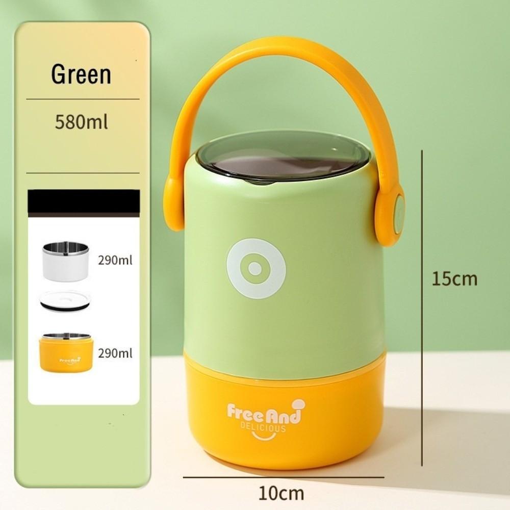 580ml/820ml Thermal Lunch Box Stainless Steel Food Soup Container  for Office&School