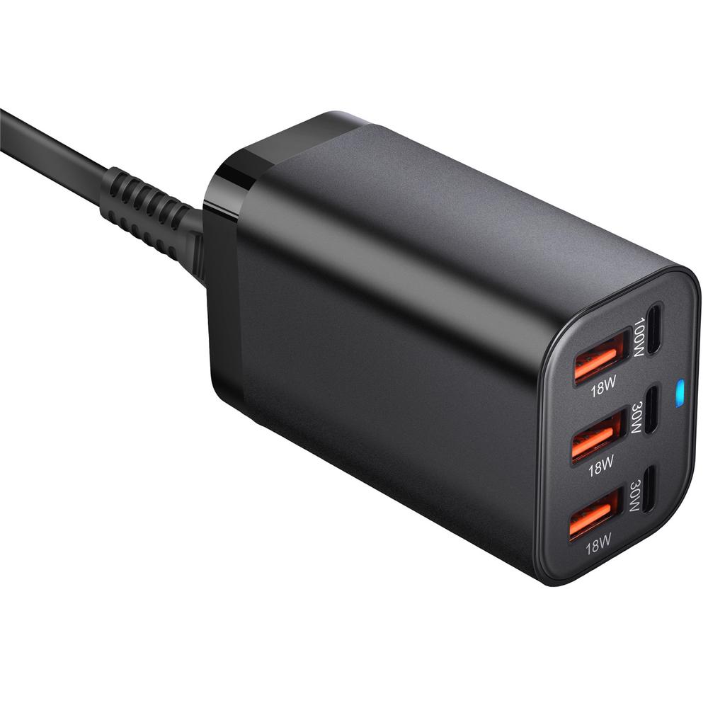 200W 6-Port USB C Fast Charging GaN Charger Power Adapter For iPhone 16/15/14/13/12 Series For  Huawei Samsung Galaxy S25/S24S23/S22/S21