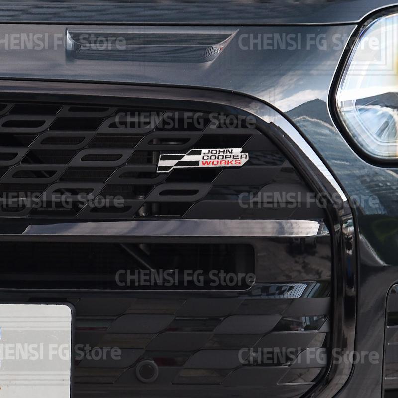 3D Metal Alloy NEW JCW Front Grille Badge For Cooper S R59 R60 R56 R58 F56 Countryman Clubman Car Rear Trunk Emblem Sticker