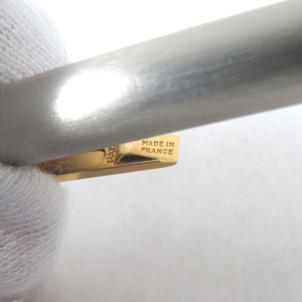 Excellent Cartier Ballpoint pen Logo engraved twist style Silver gold mens Used