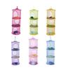 Clothes Storage Cage 3 Tiers Foldable Breathable Underwear Bra Door Organizer with Compartments Home Organization Tool