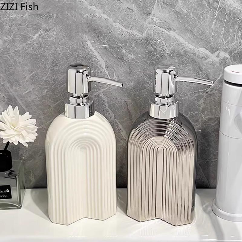 Kreative Keramik Handdesinfektionsmittelflasche Presse Seifenspender Duschgel Lotion Flasche Luxus Haushalt Badezimmer Zubehör