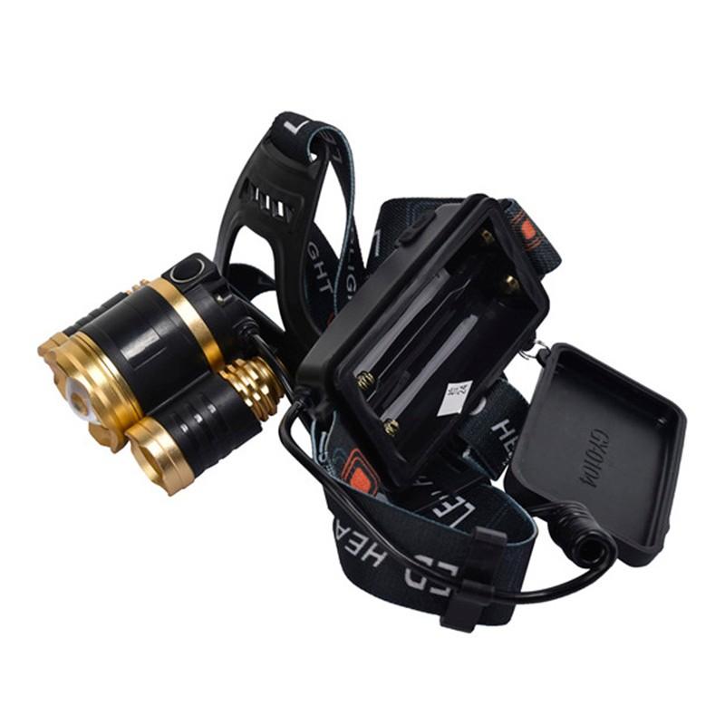 Far cu LED Faruri cu zoom ajustabil 1*T6 &; 2 * Q5 USB reîncărcabilă lampă lampă torță Utilizați baterie 18650