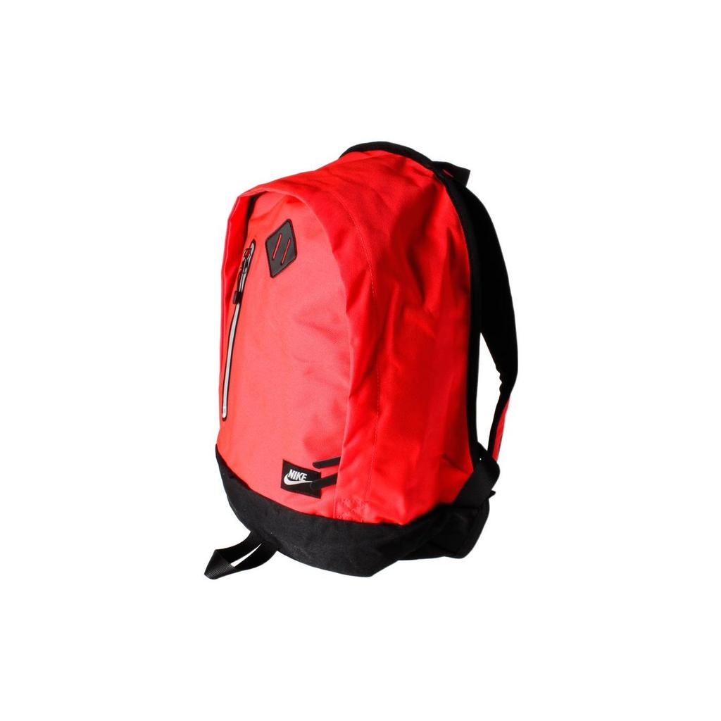Nike Zipper Minimalist Solid Color Splicing Large Capacity Classic Logo Polyester Backpack Unisex Backpack Red BA4735-618