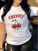 Plus Size - Plus Size - Women'S T-Shirt with a Cherry Design