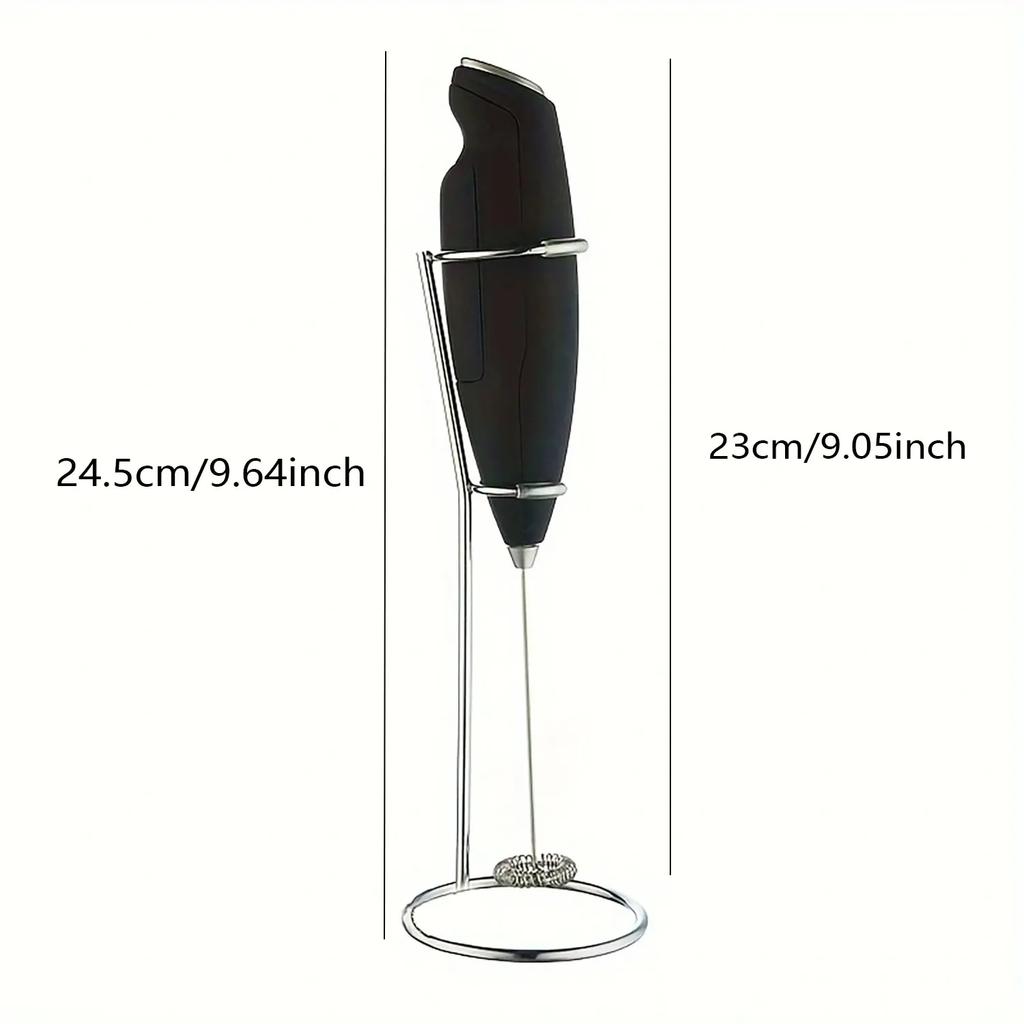 1 elektrischer Handmixer, Mini-Edelstahl-Schneebesen, geeignet für Kaffee, Milchtee, Küchengeräte (ohne Akku)