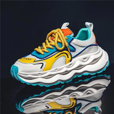 Netz-Sneaker Teenager atmungsaktiv lässig Dad-Schuhe Plateau-Sneaker