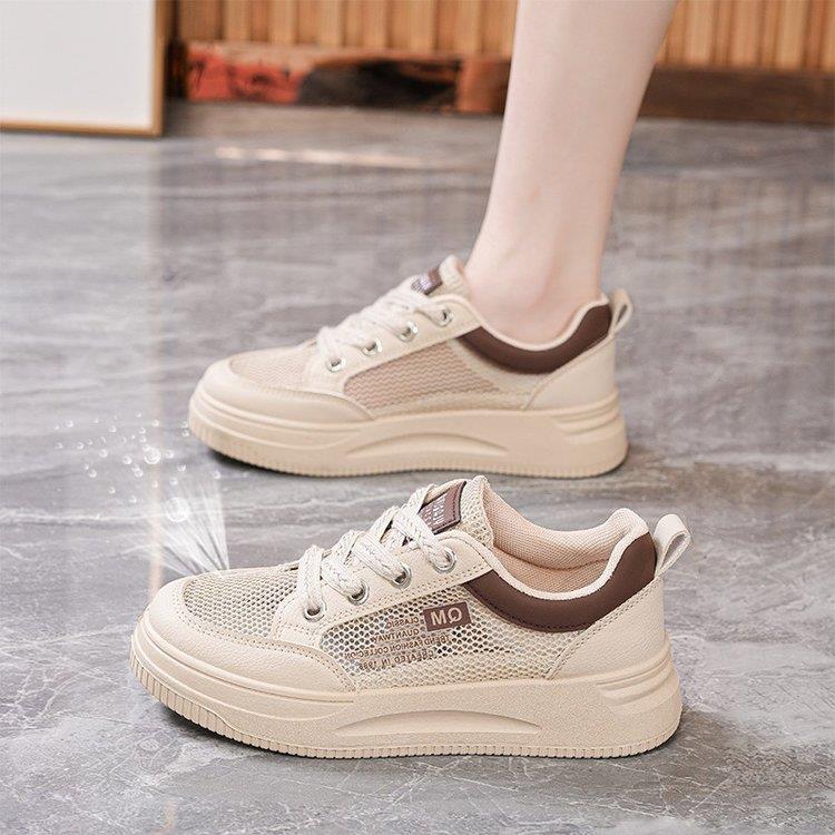 

2025 summer new mesh breathable thin board shoes women s platform sports shoes casual shoes versatile running shoes women s shoes 40