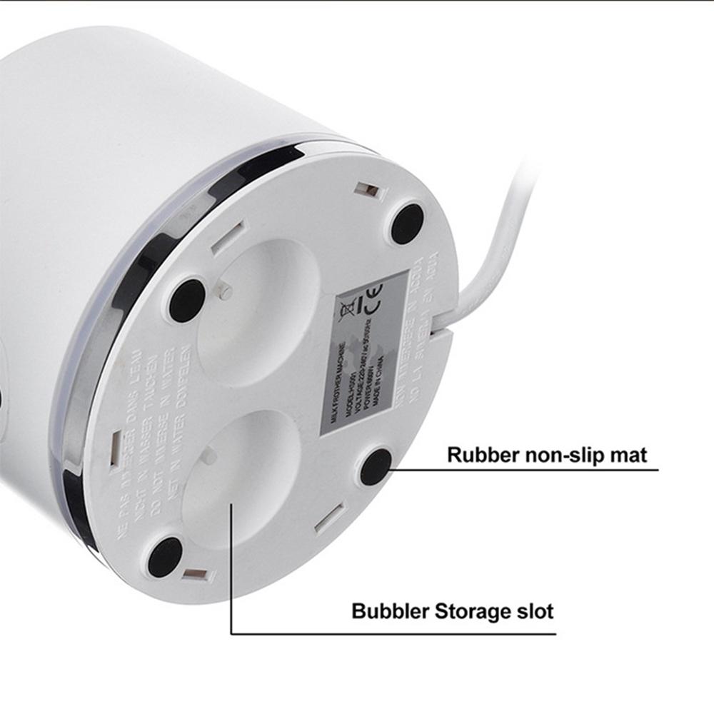 Milk Frother,Electric Warmer with Hot or Cold Functionality for Cappuccino Latte Macchiato Hot Chocolate EU Plug White