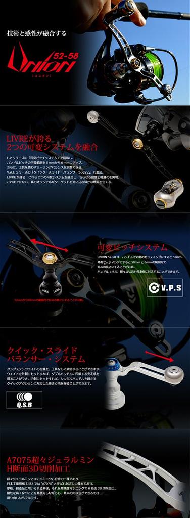 LIVRE 11810 UNION B Series EP41B Knob for Shimano All 52-58 S2, Black, UN52-58KB41S2