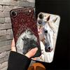 Animal Horse Pattern Black Soft Phone Cover Case for iPhone 13 12 11 17 Pro Max 17Air XS Max XR 15 16 14 Plus 7 8