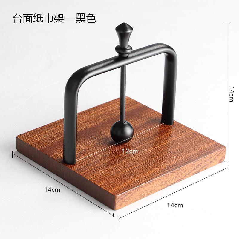 Servetthållare och dispenserställ i trä för bordsskiva, robust bas för restaurang, café, hemmakökbänk