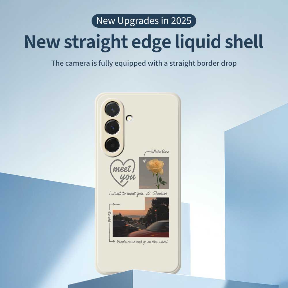 For Samsung Galaxy A36 5G Case Meet You Photo Pattern Printing Straight Edge TPU Phone Back Cover