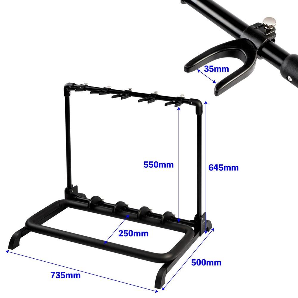 JOYO Guitto Guitar Stand GGS-07 for 5 Instruments Adjustable Divider Guitar Rack