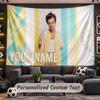 Κρεμαστή ταπετσαρία τοίχου Προσαρμοσμένο όνομα Μοτίβο Harry Styles Εξατομικευμένο Τυπωμένο Ύφασμα Διακόσμηση τοίχου