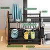 YONGDING Drainer 2 Tier Drainer Dish Rack for Sink Automatic Cutting Flat Can Dry Large Kitcha Space Easy To Set of Rack, Basket, Utensils, Drainage,
