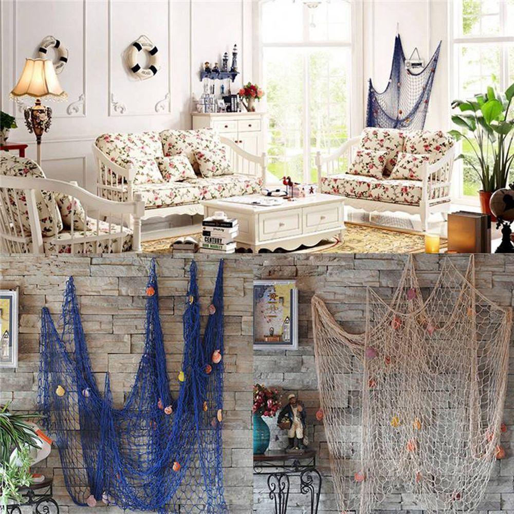 Ornaments Sea Shell Starfish Shell Nets Home Wall Decor Mediterranean Style Decorative Fishing Net
