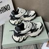 Niche thick-soled hollowed-out leather dad shoes, new autumn breathable heightening sports shoes, comfortable small single shoes tide