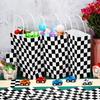 Gersoniel 24 Pieces Checkered Race Treat Bags White Black Checkered Bags Racecar Themed Candy Containers Plaid Kraft Paper Race Car Party Favors