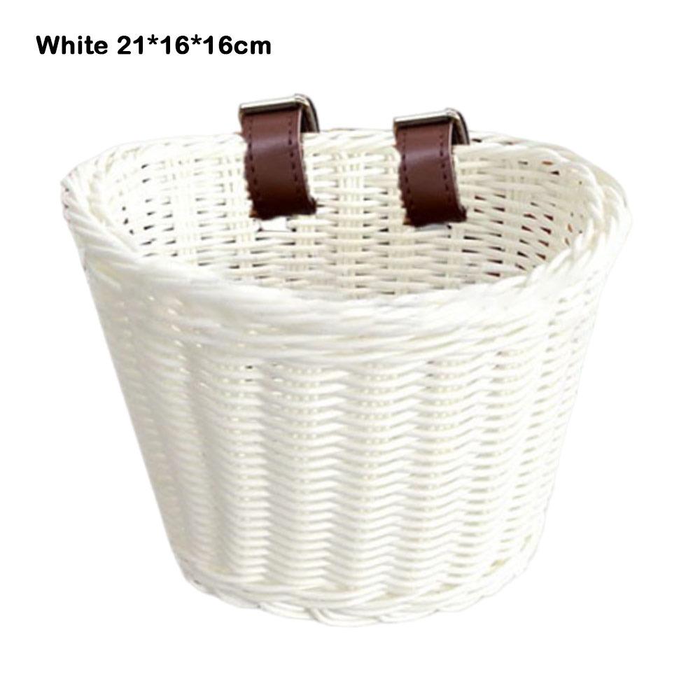 Retro Woven Front Riding Basket 7 Styles Walking Tool Storage Basket