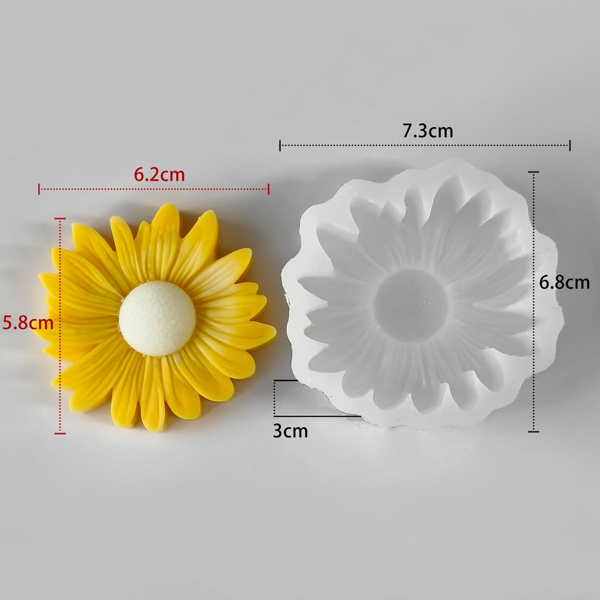 

Сделай сам Большая форма для подсолнуха и ромашки, форма для ароматерапевтической свечи, форма для эпоксидной смолы с цветами, из силикона, изысканная форма и уникальный дизайн