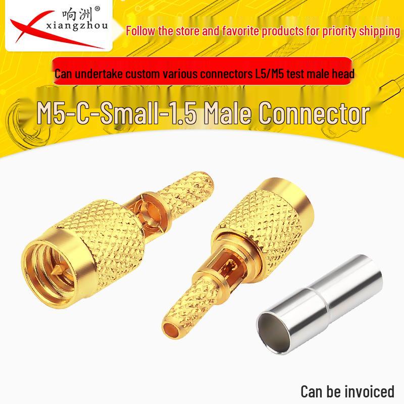 M5-C-J-1.5 L5/M5 RF Connector: Male Test Head for Ultrasonic Flaw Detector