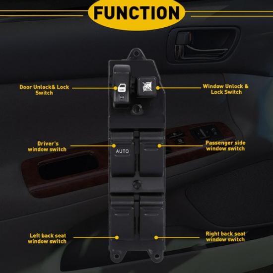 Master Power Window Door Control Switch Button for 1998-2002 Toyota Corolla EOOK
