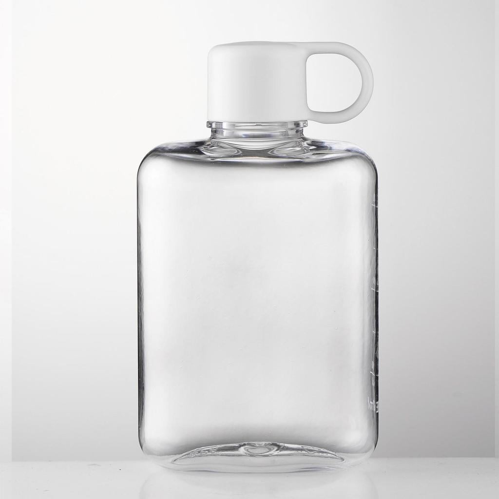 Tritan Flat A4 Sports Water Cup - Small, Portable, Rectangular, with Paper Insert