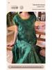 2026 Women's Lyocell Cotton Nightgown - Summer Short Sleeve, Outdoor & Homewear, New Chinese Style, Plus Size