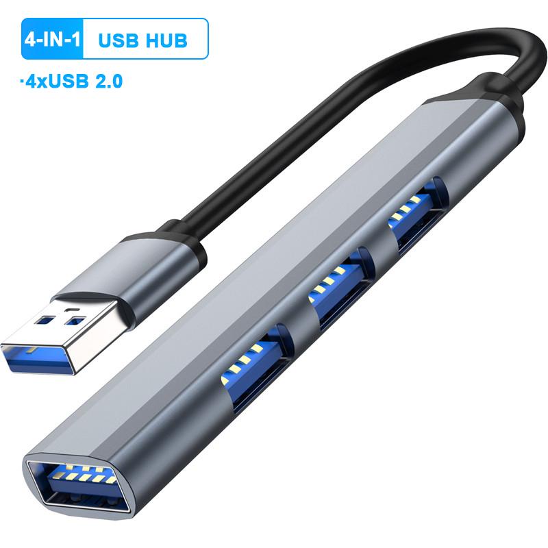 

4-в-1 USB-хабы USB 3.0 Хаб Мульти USB-разветвитель 5 Гбит/с Высокоскоростная передача OTG-адаптер USB-док-станция для ПК Ноутбука