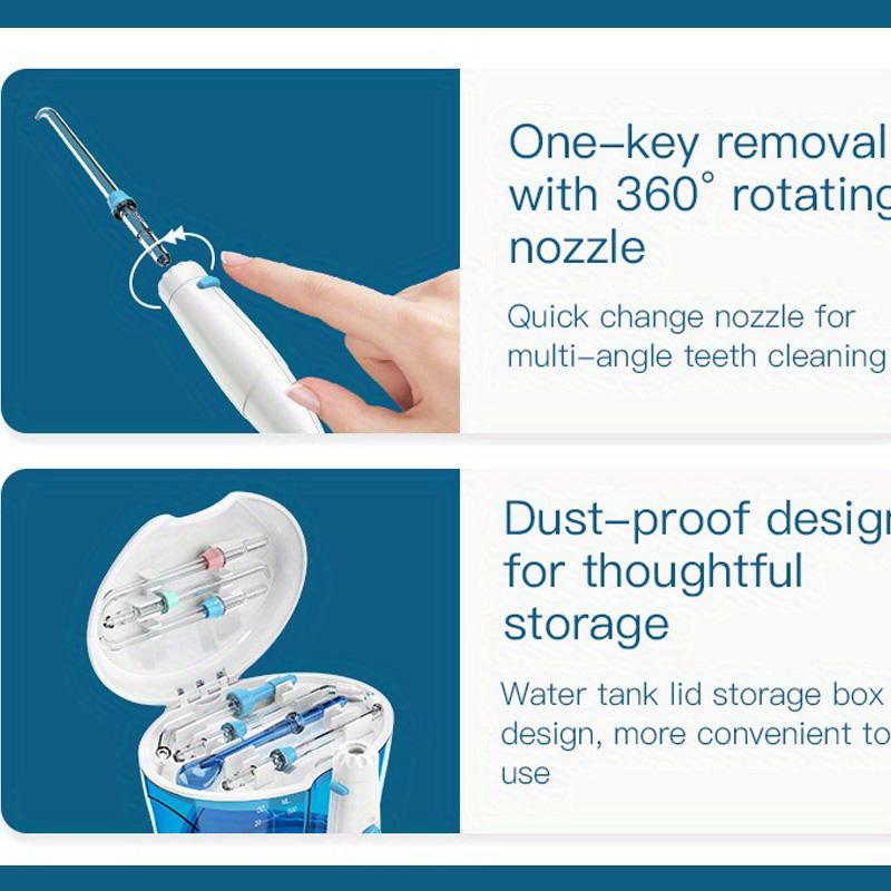 Fil d'eau, fil d'eau électrique pour le nettoyage et le nettoyage des appareils dentaires, fil d'eau électrique pour douchette buccale, 10 pressions et 7 embouts, fil d'eau