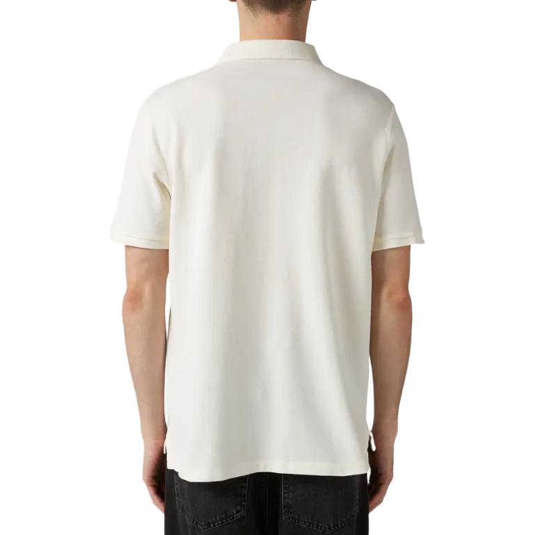 Polo Ralph Lauren Polo a Maniche Corte Aderente con Stampa Logo Uomo top Bianco Crema 710936508-005