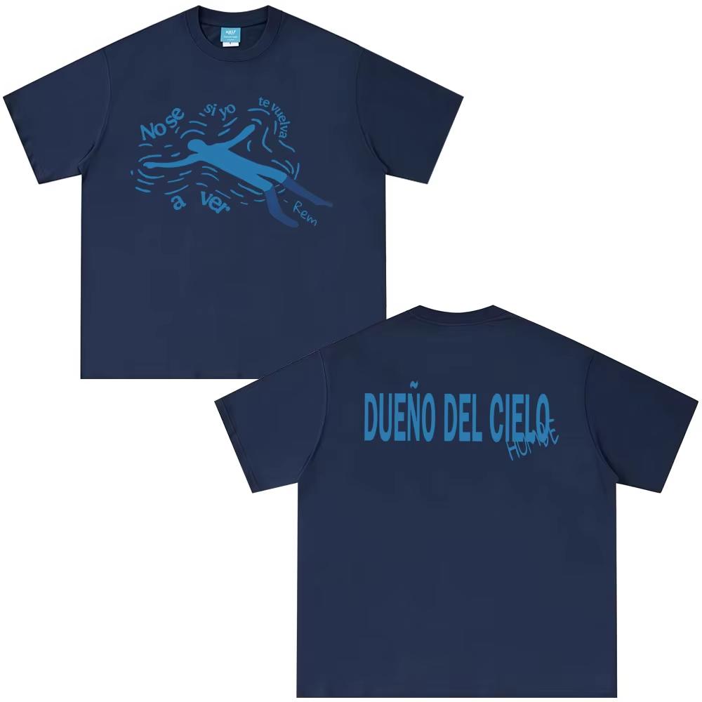 Dueno Del Cielo World Tour 2026 Merch Singer Humbe Tshirts Men Women Casual  T Shirt Vintage Fashion Pure Cotton Tshirts Y2k