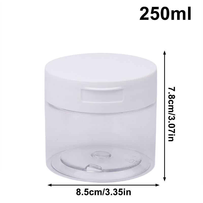 200-350Ml Makeup Remover Pad Jar With Tweezers Round Clear Container Jars Empty Bottle Wide Mouth Flap Bottle Storage Lotion