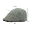 Jesień Zima Męski Kapelusz Średniego Wieku i Starszy Retro Kapelusz z Daszkiem Brytyjski Beret Mała Pepitka Bawełniany Kapelusz