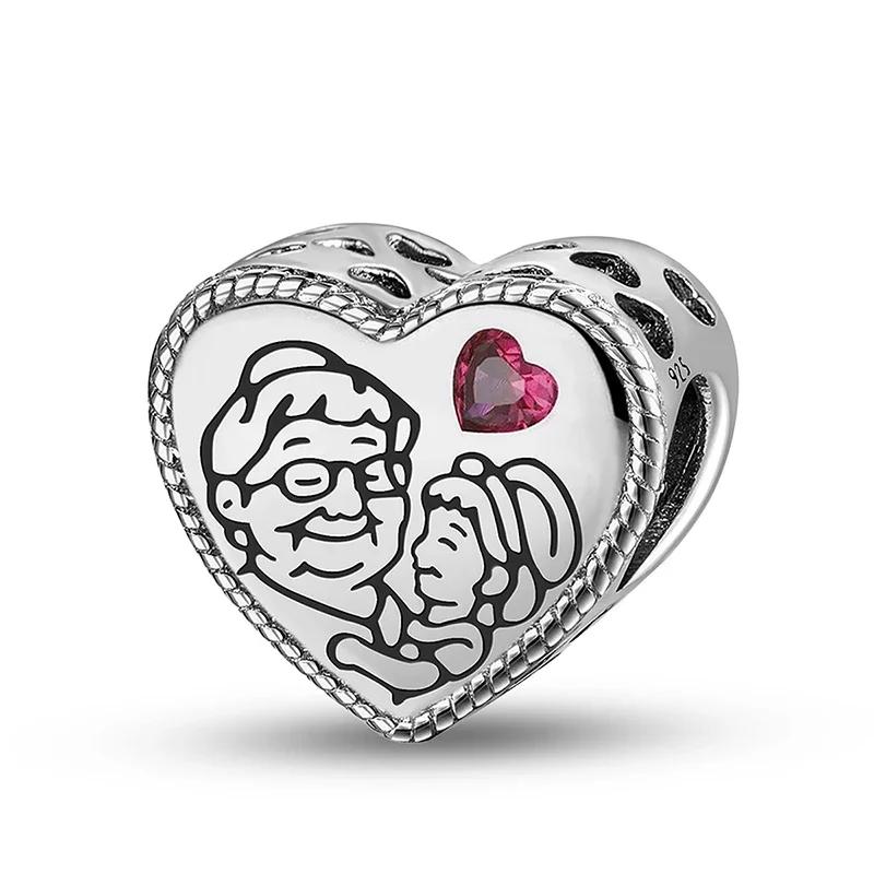 Copper Metal Multiple Love Heart Charm Bead Components Bead Components Compatible With Do It Yourself Bracelet High Quality Fine Jewelry Bangle Craft