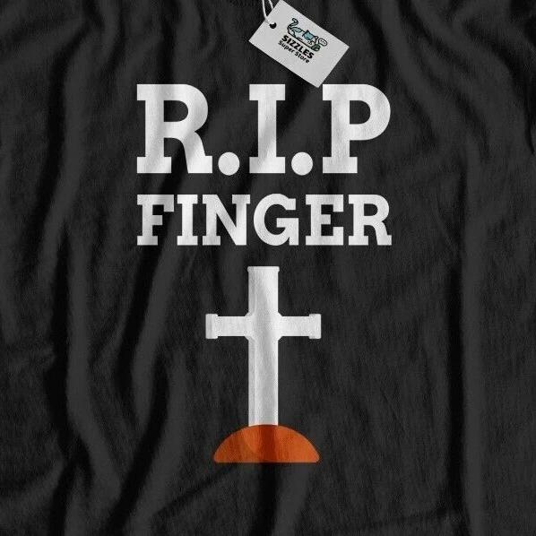 Unisex Funny R.I.P Finger Amputee T-Shirt Broken Fingers Gift Surgery Amputation 3XL