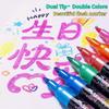 12-48 Pcs Dual Tip Glitter Acrylic Markers 24/48/96 Colors Fine-tip Metallic Art Markers Paint Pens Set for Rock Painting Stone