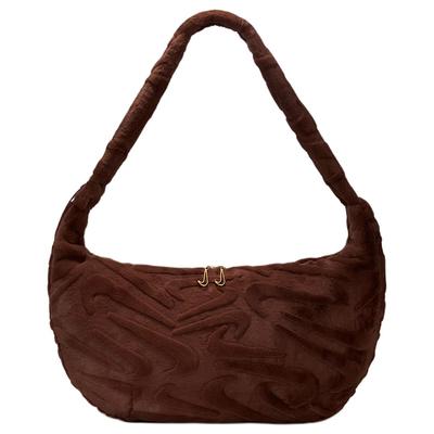 Sportswear 19L Faux Fur Casual Bag Women Handbags Brown HQ7515-265