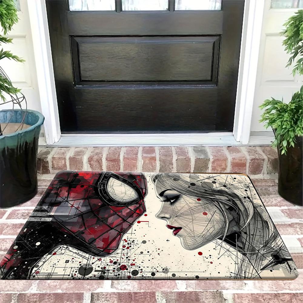 1pc, Floor Mat, Designed with Superhero & Classic  Hero Themes, Multiple Sizes, Suitable for Living Room, Bathroom, Kitchen, H 40x60cm