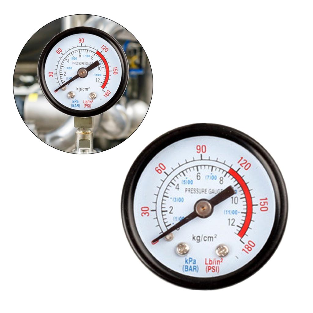 Pressure Gauge Air Compressor Pressure Gauge with Iron Housing Instrument Pressure Measuring Meter for Screw Compressors
