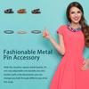 Women Round No-hole Buckle Leather Jeans Belt Fashion PU Dress Decorative Girls Vintage Metal Pin Ple Adjustable Accessory