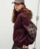 Burgundy Side Check Hoodie
