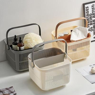 Bathroom Plastic Small Bath Baskets Toiletries Storage Basket Portable Household Sundries Organizer Shower Cosmetics Container
