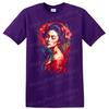 Japanese Style Art Woman Floral T Shirt Graphic Tee Red Hibiscus Design