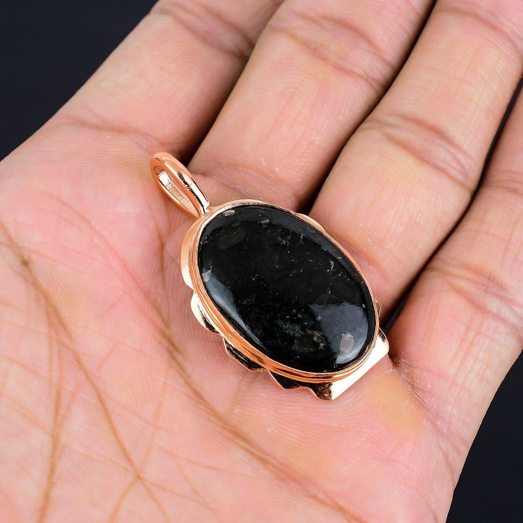 Gorgeous Nummite Gemstone Handmade Copper Jewelry Amazing Pendant For Love