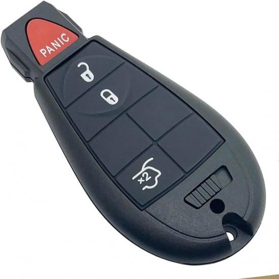 Replacement Key Fob Cover Shell Case Fits for Jeep Grand Cherokee 2008-2013 for Jeep Commander 2008 2009 2010 (4 Buttons)