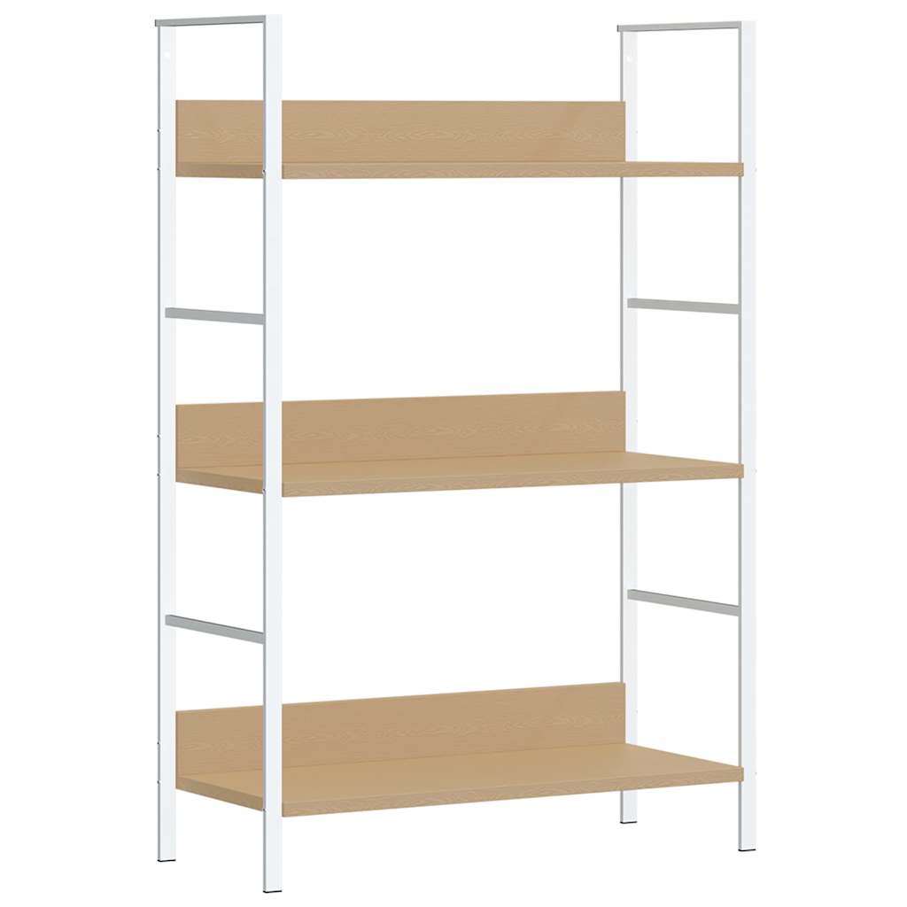 Bookshelf with 3 Shelves Oak Finish 60 * 27.6 * 90.5 cm Engineered Wood