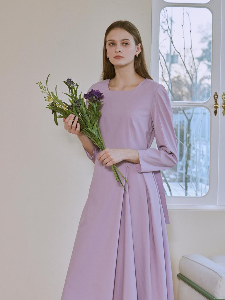 Hunch Square Neck Wrap Dress (3Color)